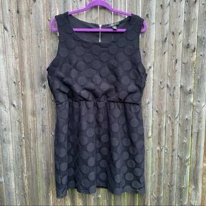 Style & Co Black Polka Dot Lace Dress XL